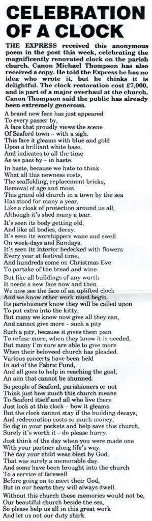 Poem from Sussex Express